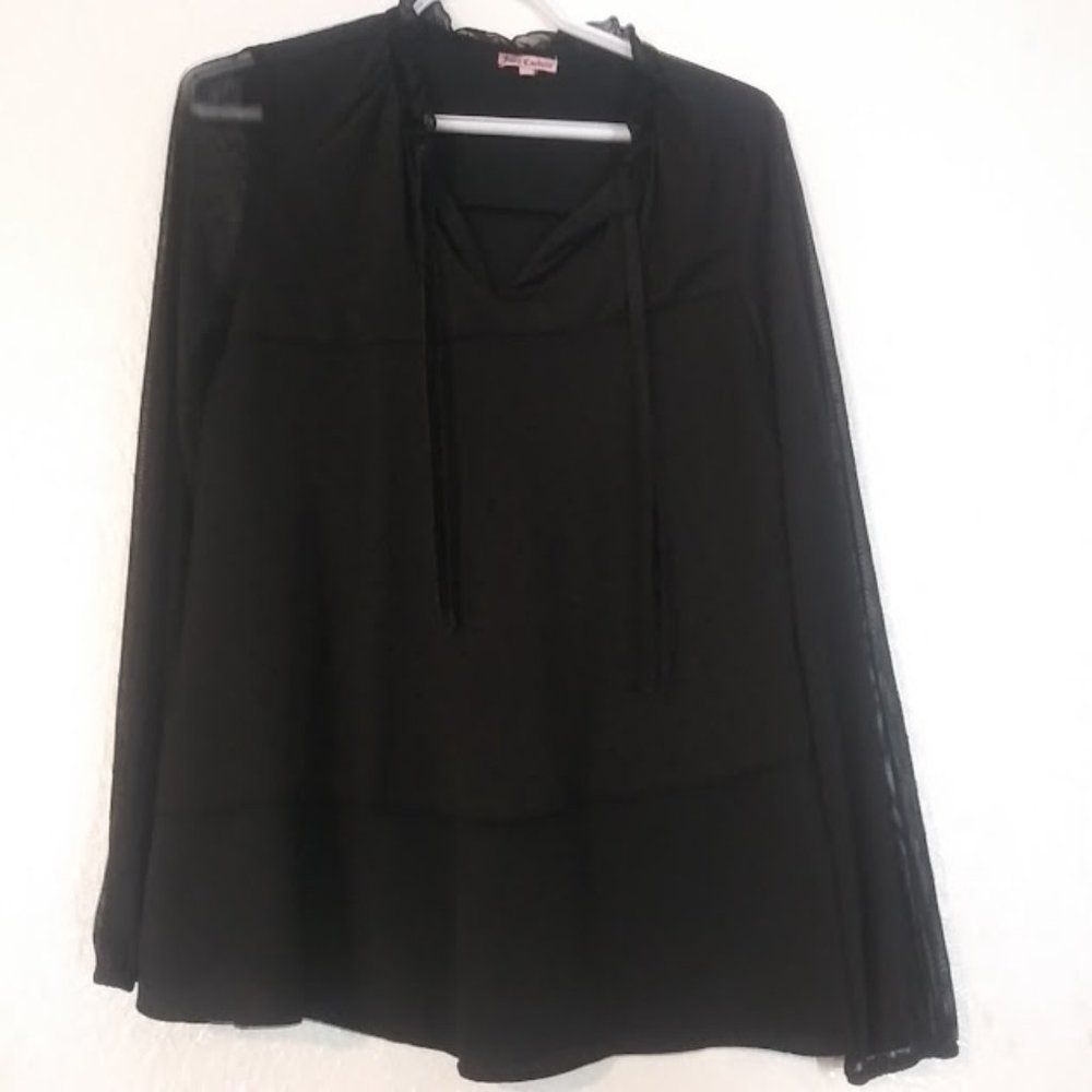 Juicy Couture women's size S black overlay top